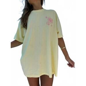 NEW SUNKISSED COCONUT girl's tropical comfort tee in yellow